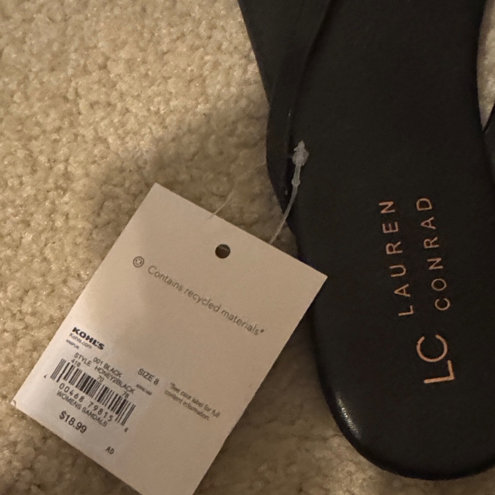 LC Lauren Conrad Elegant Black Sandals - Picture 2 of 9